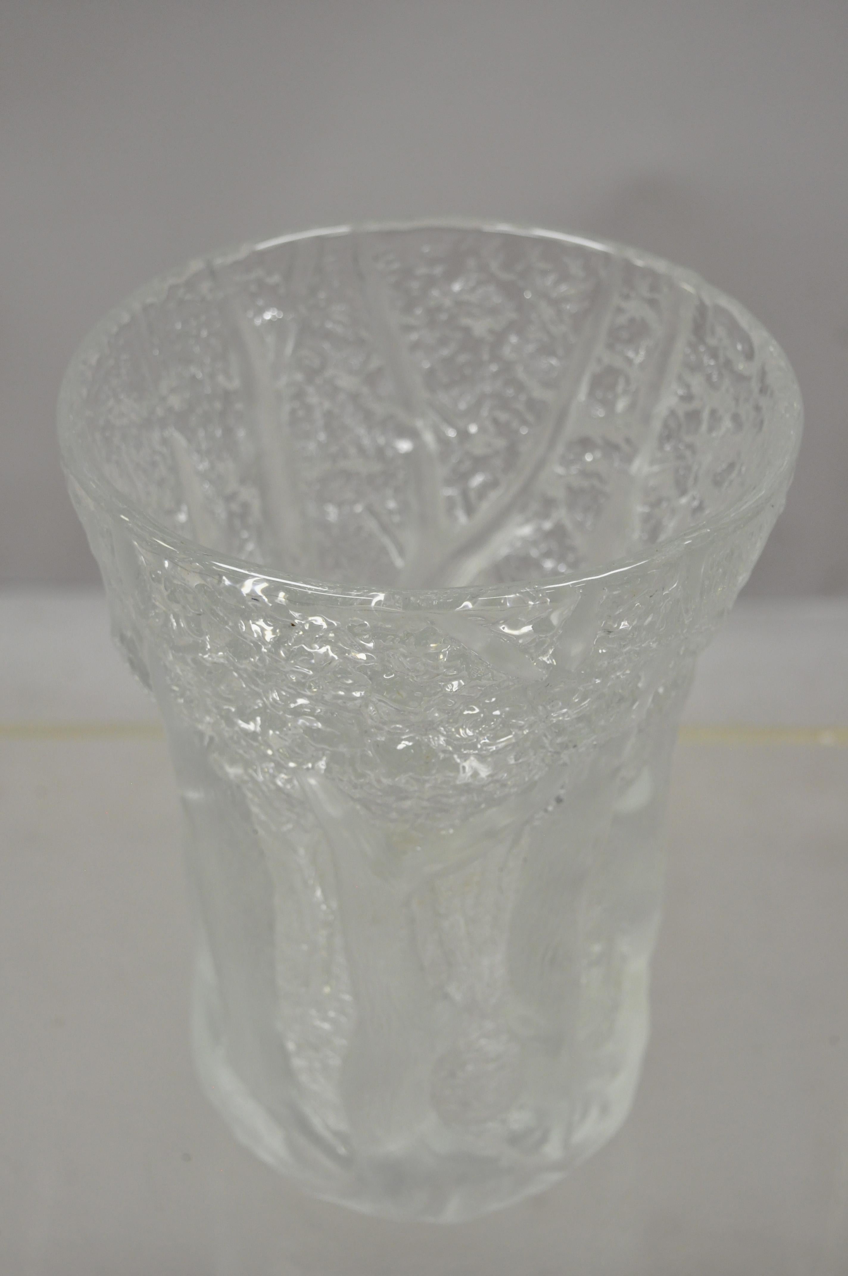 Vase en verre Art Déco Josef Inwald Dans La Foret Forest Trees Barolac Bon état - En vente à Philadelphia, PA