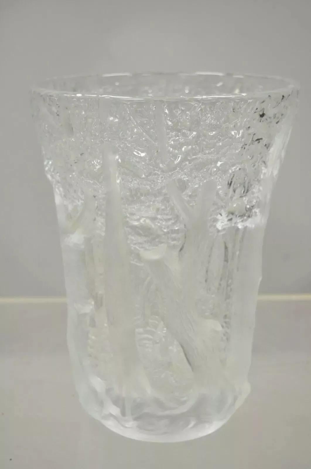 Vaso in vetro artistico Art Deco Josef Inwald Dans La Foret Alberi della foresta Barolac in vendita 2