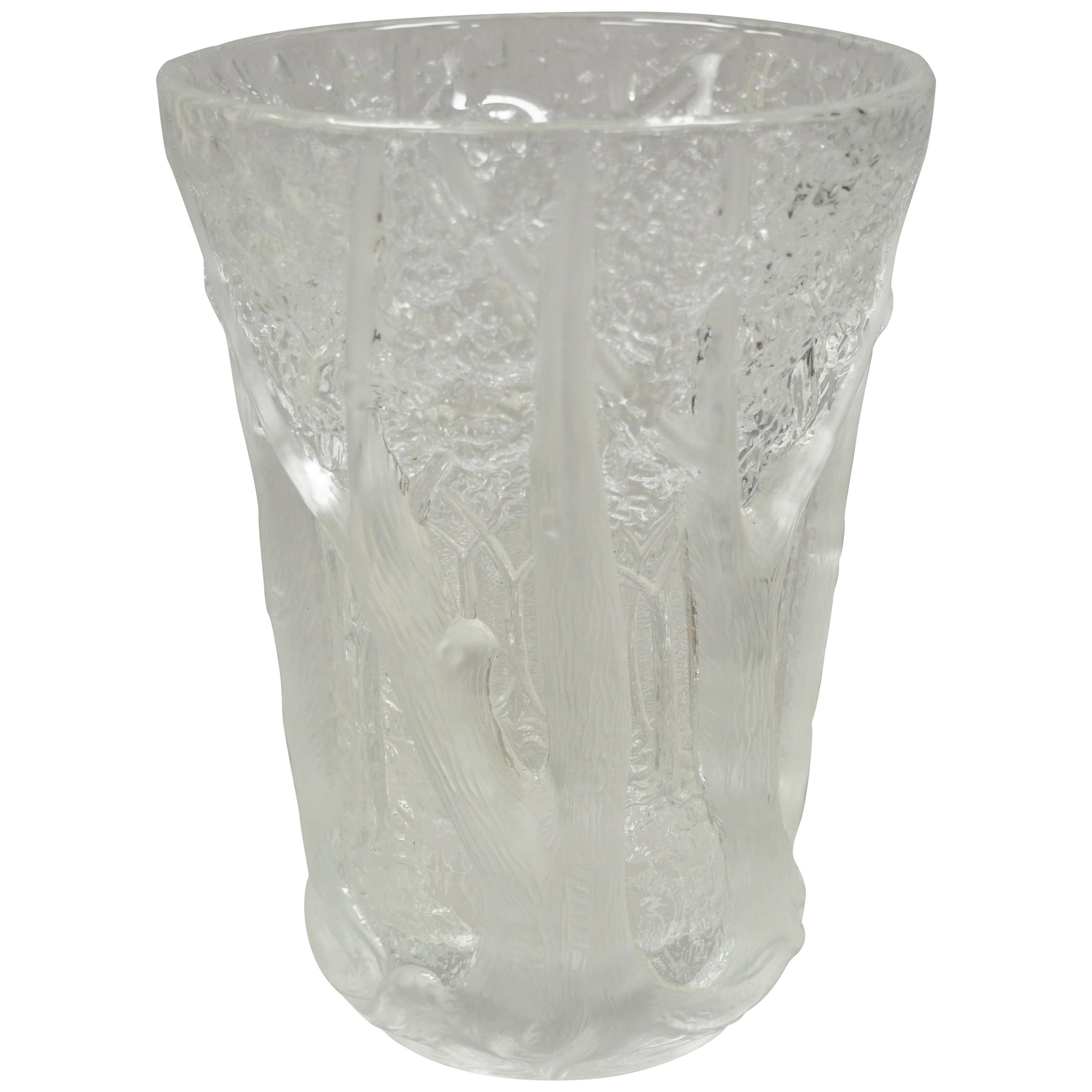 Vase en verre Art Déco Josef Inwald Dans La Foret Forest Trees Barolac en vente