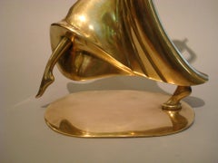 Art Deco Josephine Baker Tänzerin Messing Statue:: Österreich 1930 Karl Hagenauer