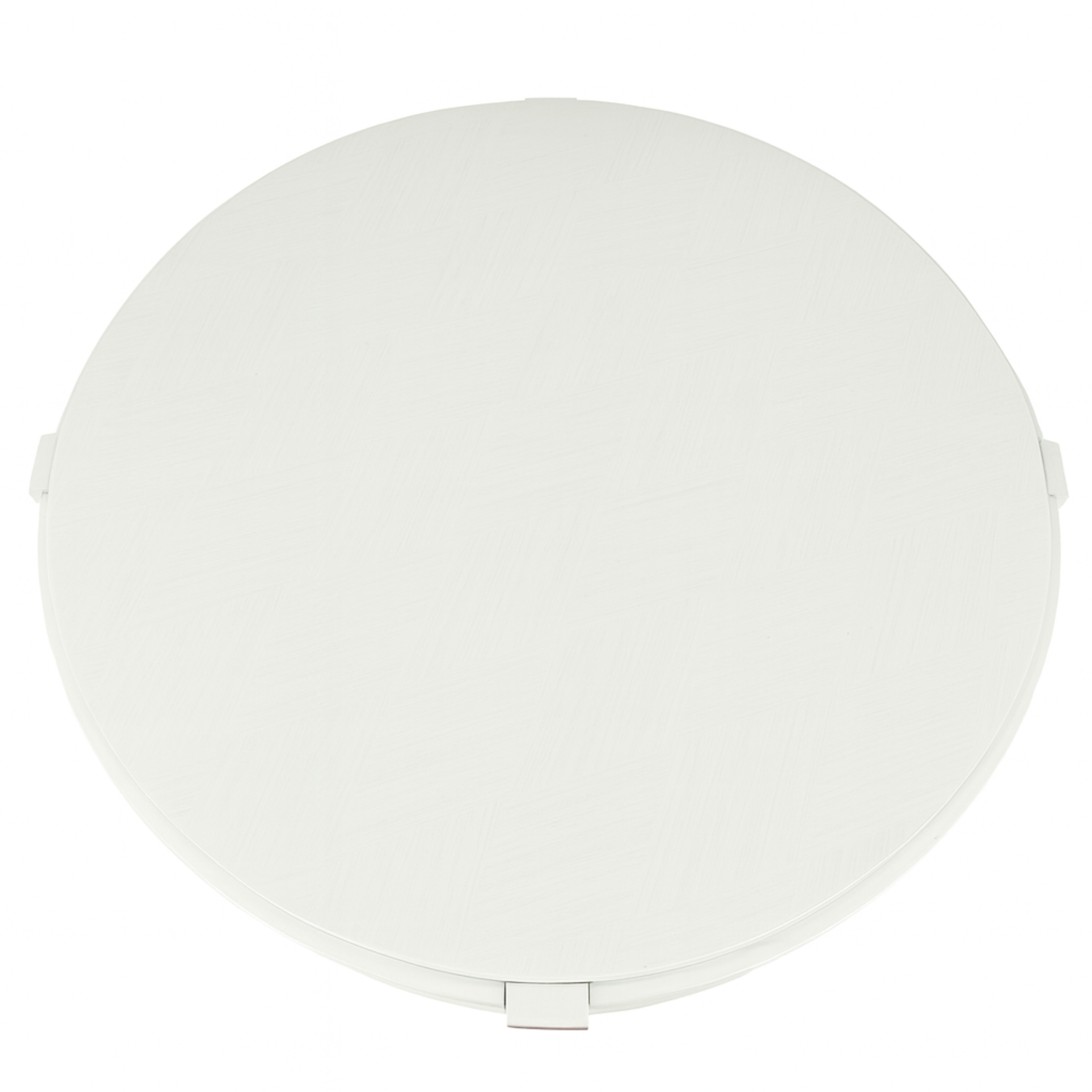 Art Deco Jules Leleu Off White Runder Tisch, 20. Jahrhundert (Messing) im Angebot