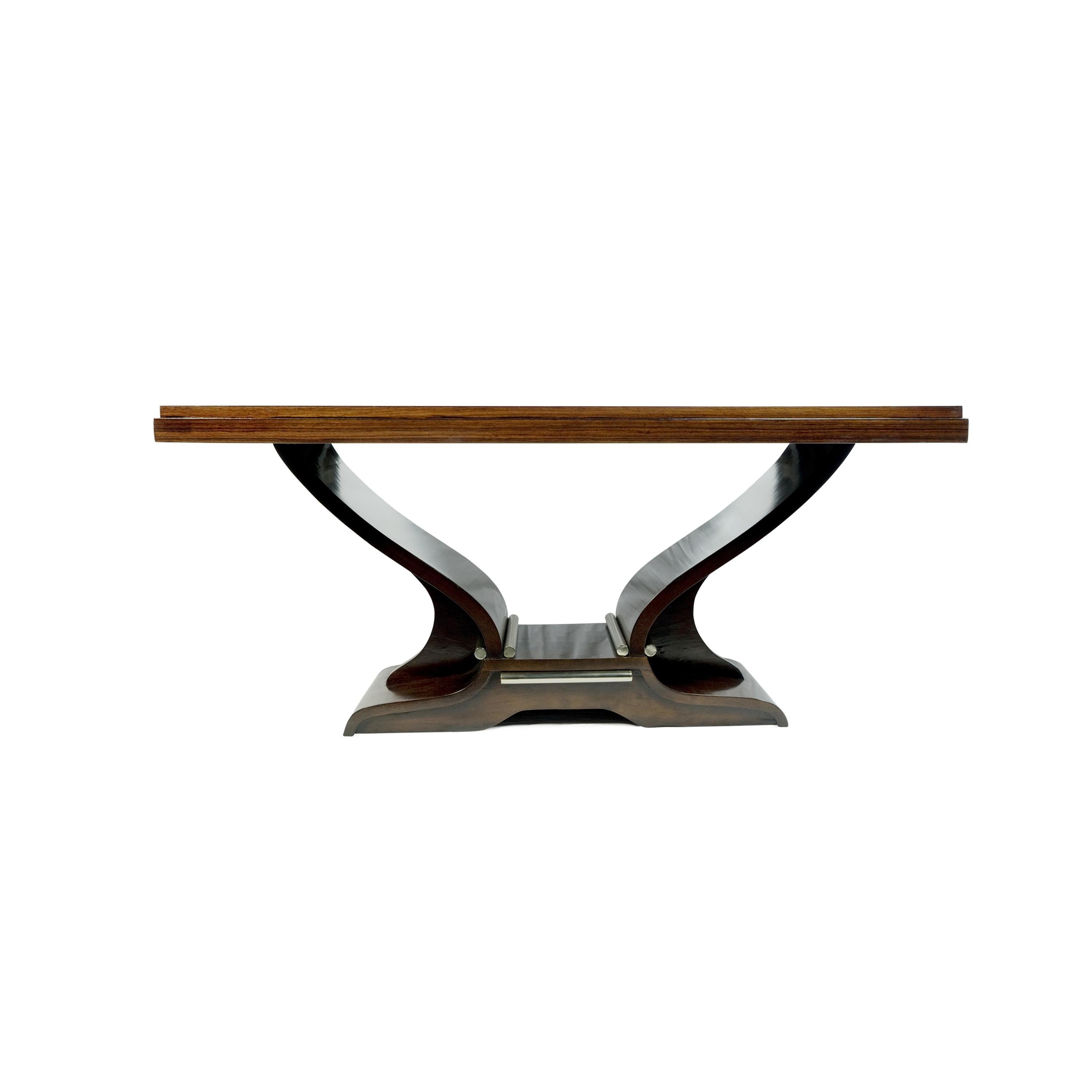 Table de salle à manger Art Déco de style Jules Leleu, années 1930 (20e siècle) État moyen - En vente à Lisbon, PT