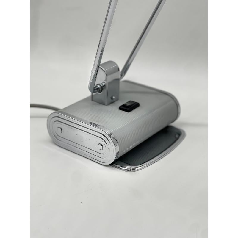 Art Deco Jumo N 71 Desk Lamp inChrome Metal by Eileen Gray, 1940s For Sale 7