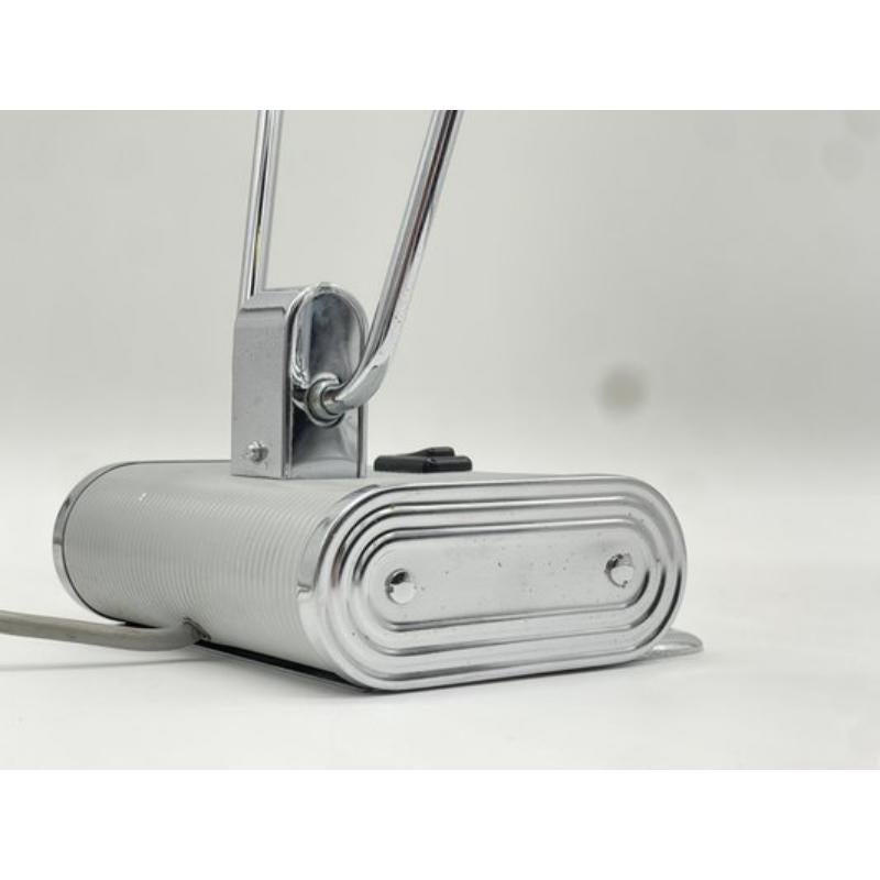 Mid-Century Modern Art Deco Jumo N 71 Desk Lamp inChrome Metal by Eileen Gray, 1940s For Sale