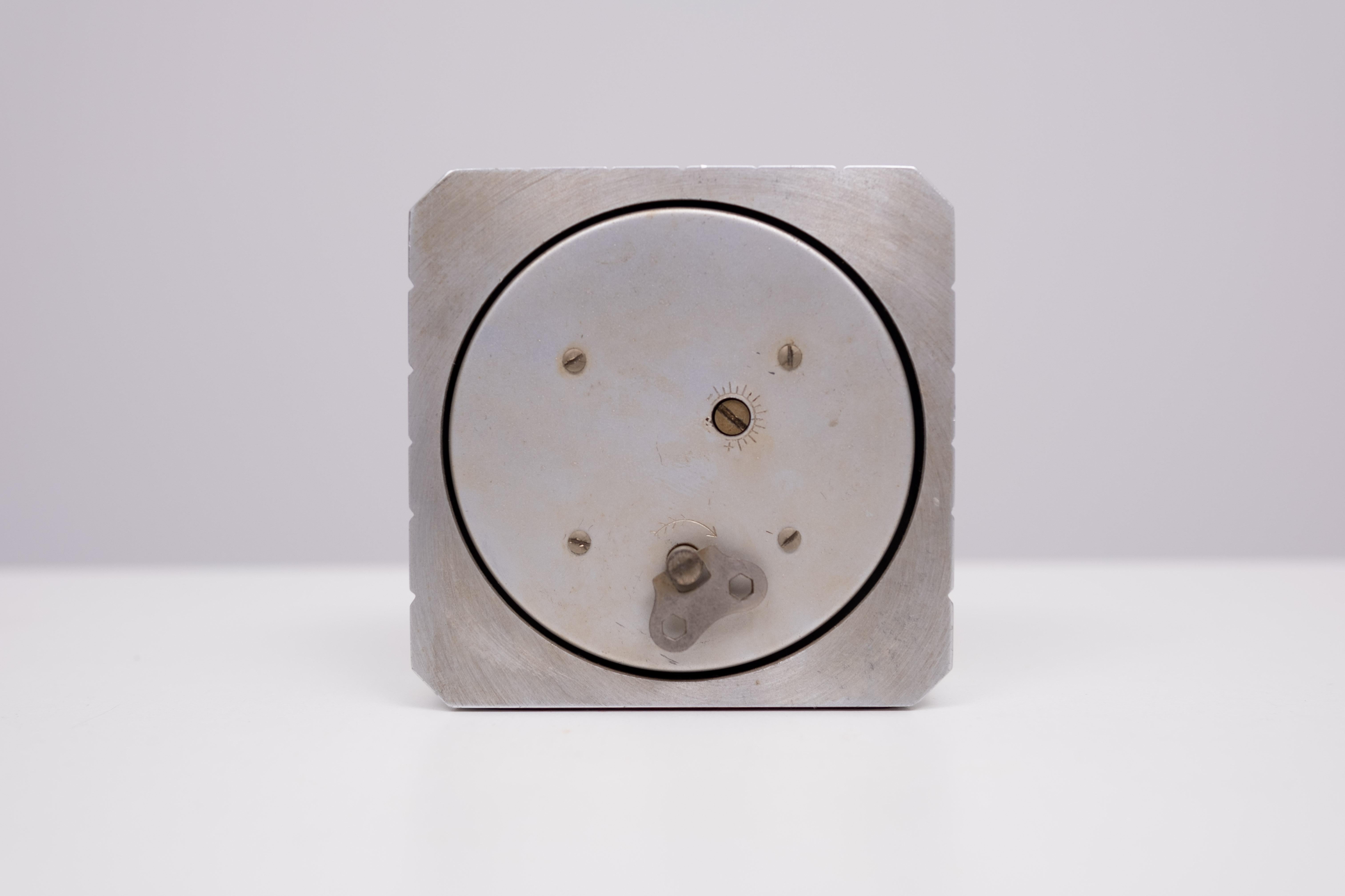 Art Deco Junghans  Aluminum Table Clock  Germany For Sale 4