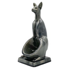 Art Deco Kangaroo ceramic vide poche, Aladin France 1940s