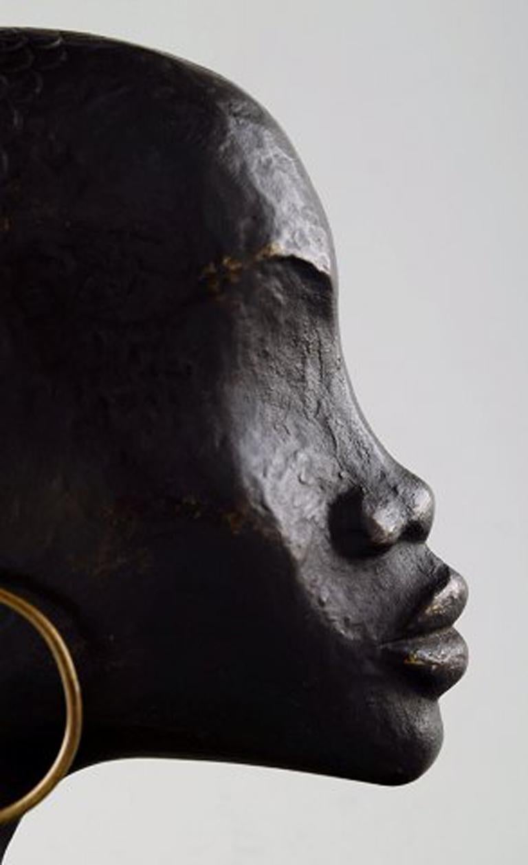 Austrian Art Deco Karl Hagenauer Vienna Austria Bronze African Figurine Sculpture