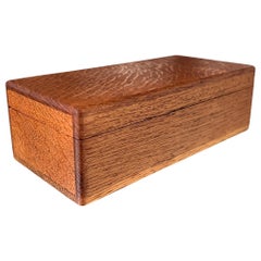 Art Deco Keepsake Box in Tiger Oak Wood, American, circa 1930s