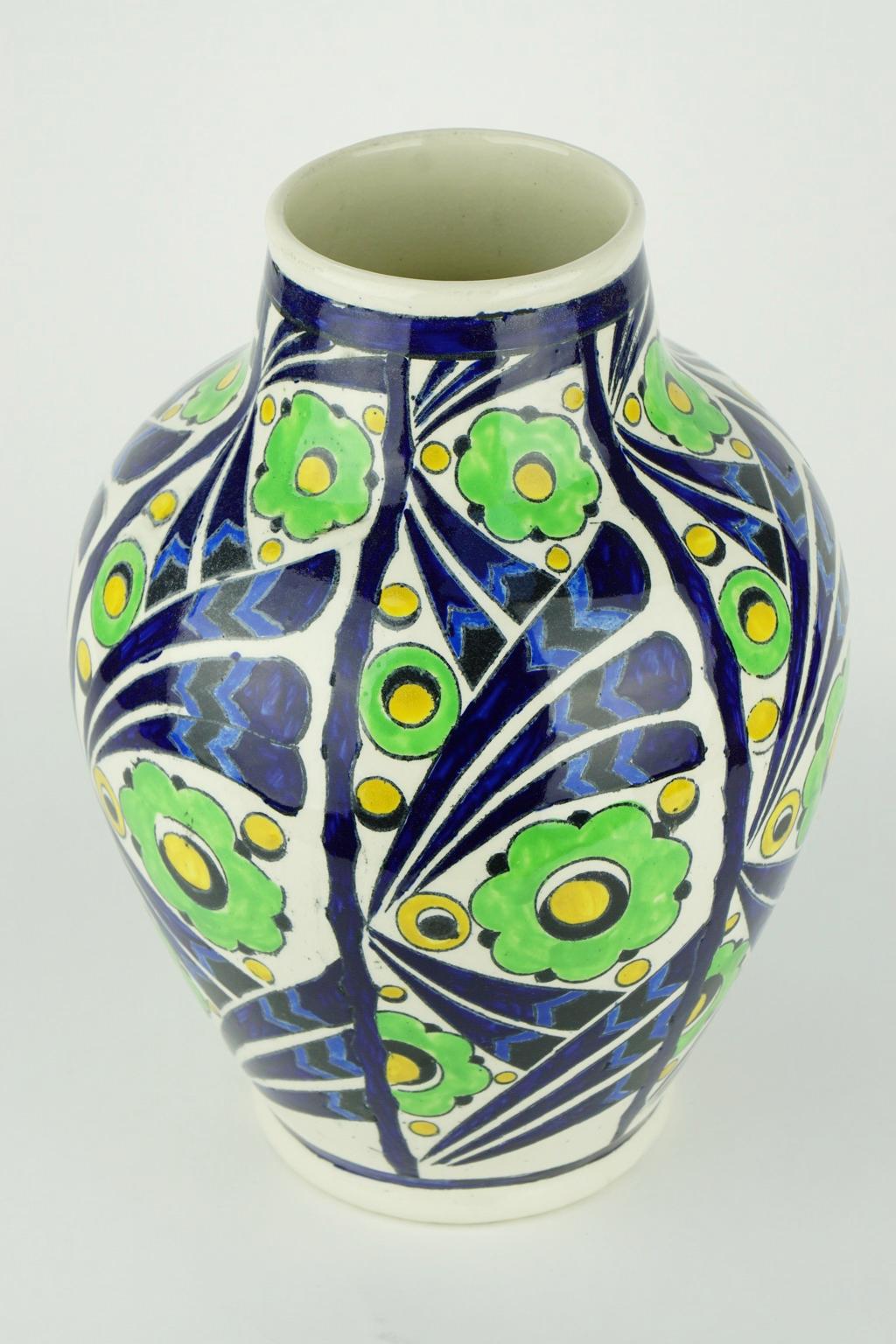 Art Deco Keramis Boch Jazzy Vase For Sale 1