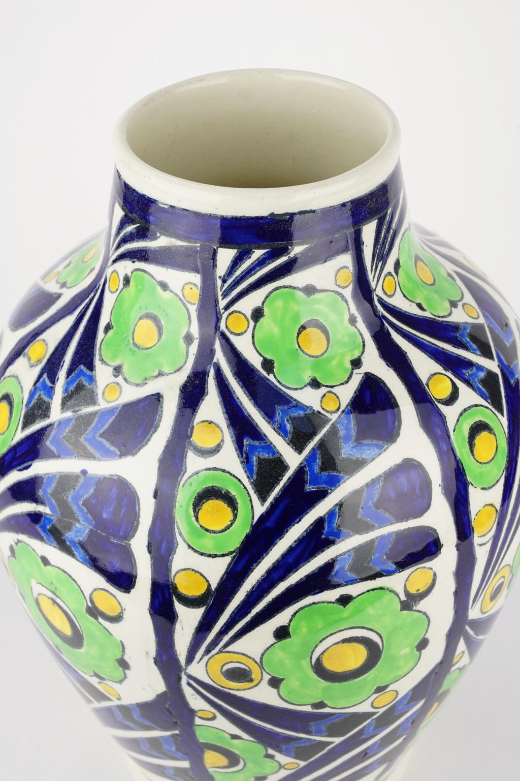 Art Deco Keramis Boch Jazzy Vase For Sale 2