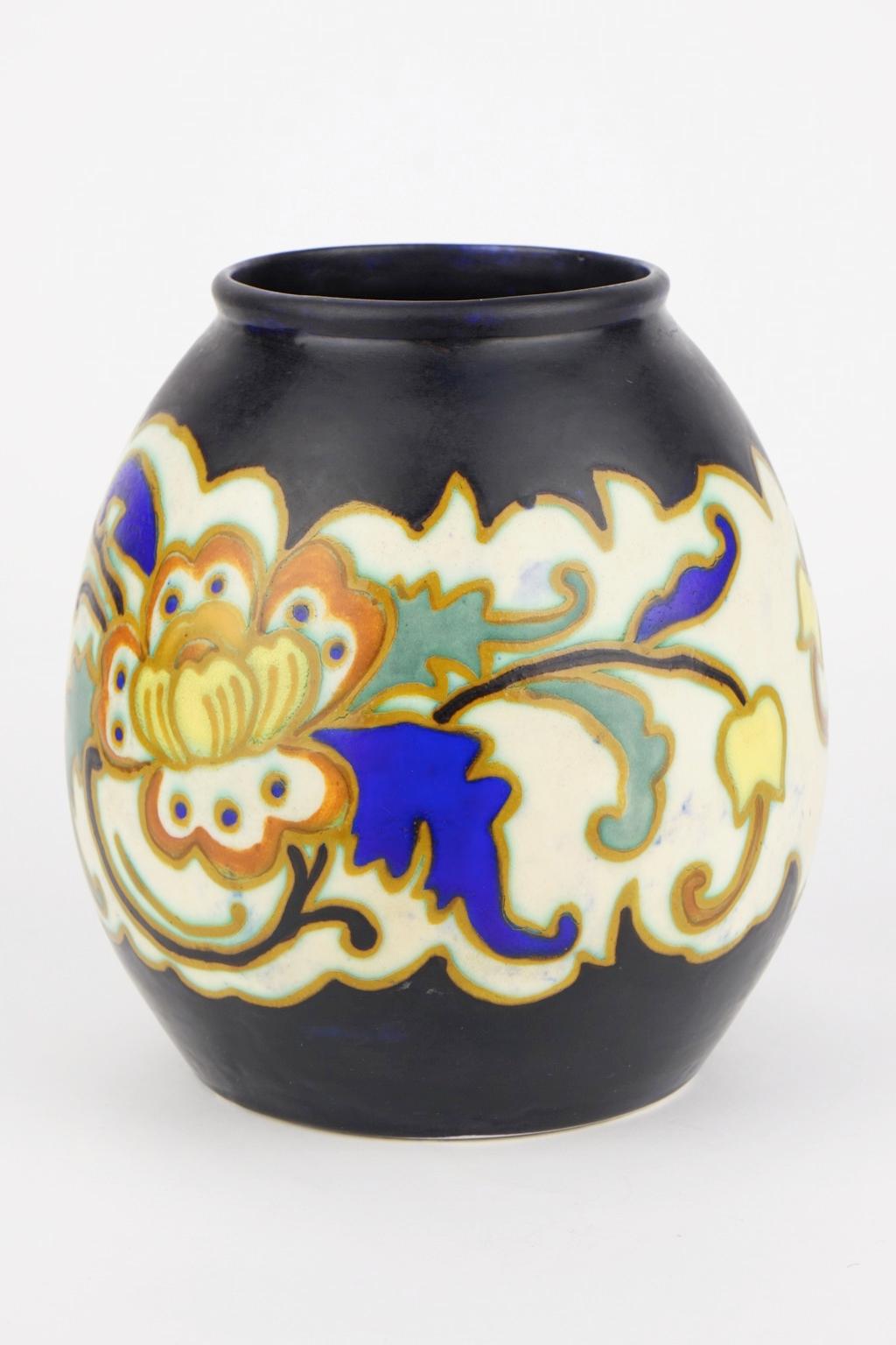 Art Deco Keramis Boch Matt Enameled Vase For Sale 7