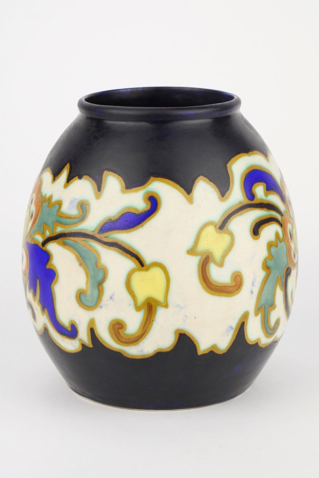 Art Deco Keramis Boch Matt Enameled Vase For Sale 8