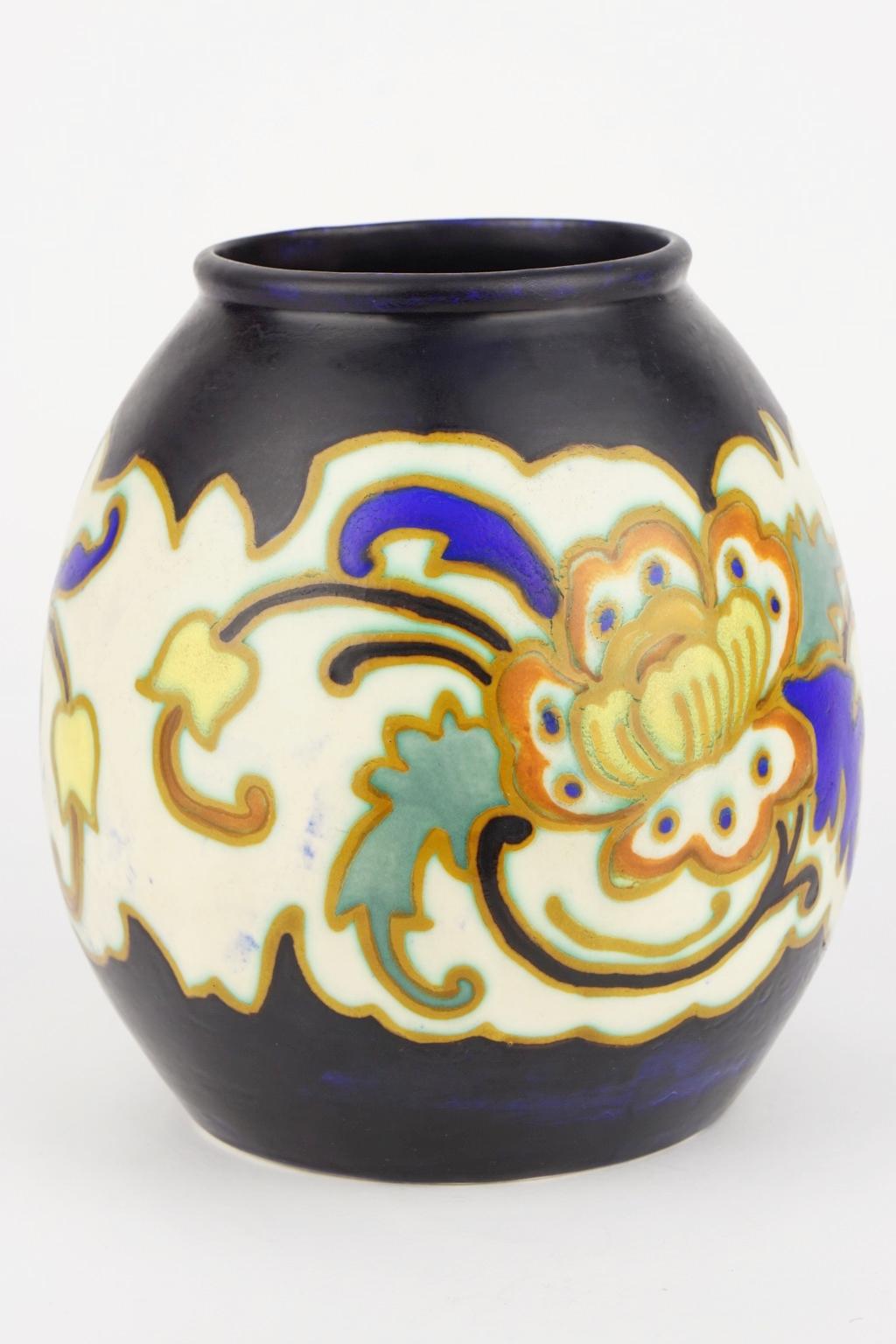 Art Deco Keramis Boch Matt Enameled Vase For Sale 9