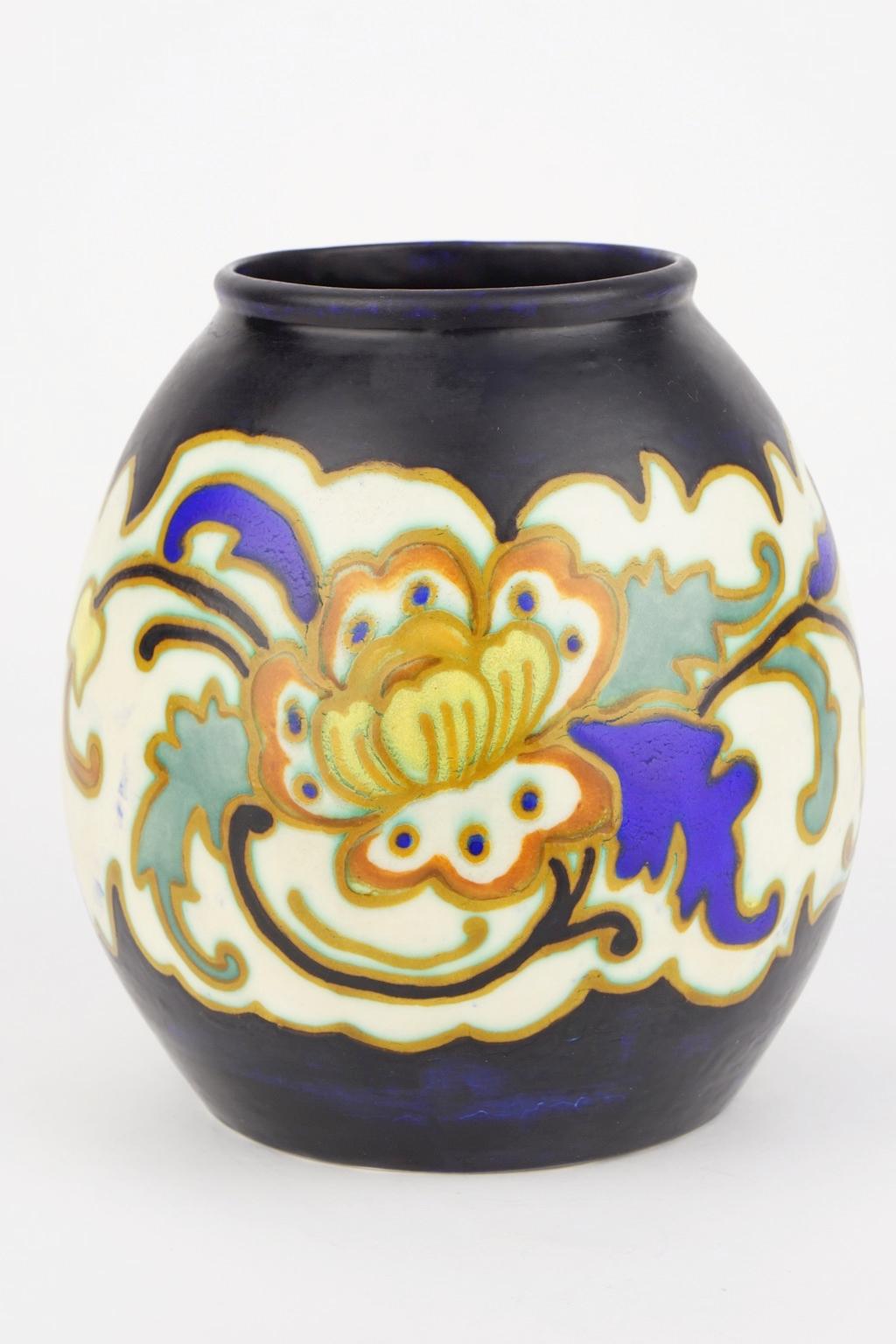 Art Deco Keramis Boch Matt Enameled Vase For Sale 10