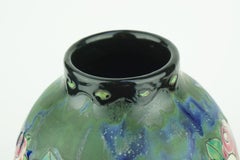 Art Deco Keramis Boch Stoneware Blue Gres Vase