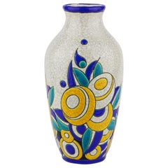 Art Deco Keramis Boch Vase D1175 F806