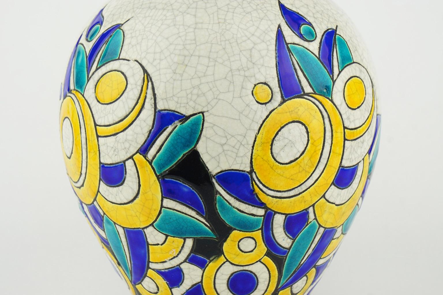 Art Deco Keramis Boch Vase D1175 F894 For Sale 4