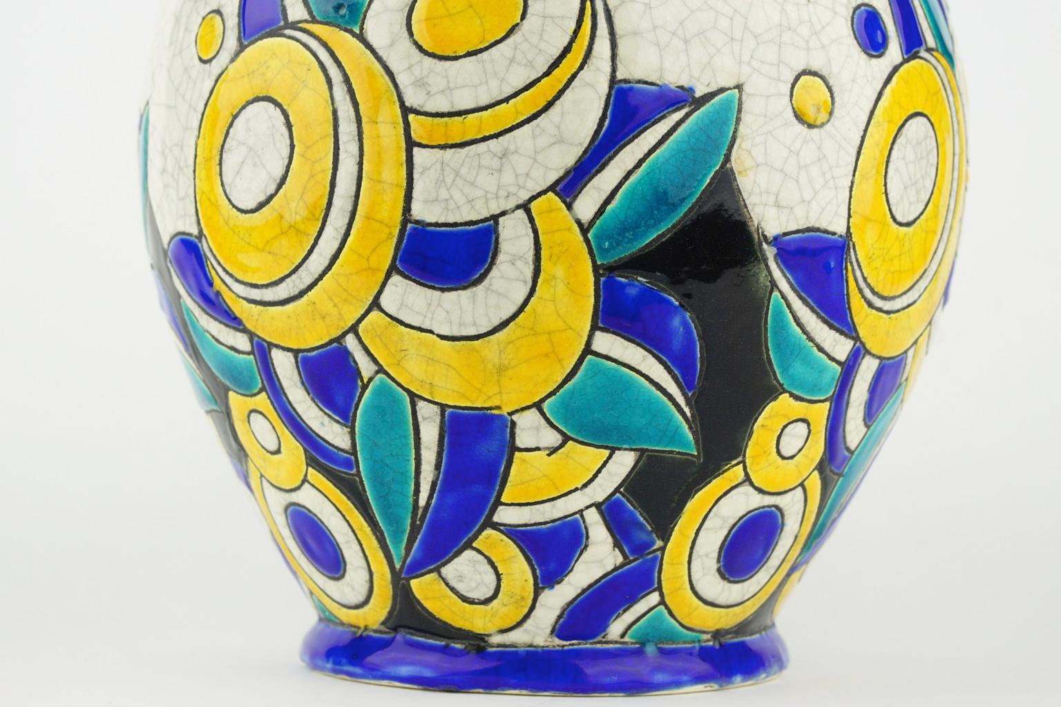 Art Deco Keramis Boch Vase D1175 F894 For Sale 5