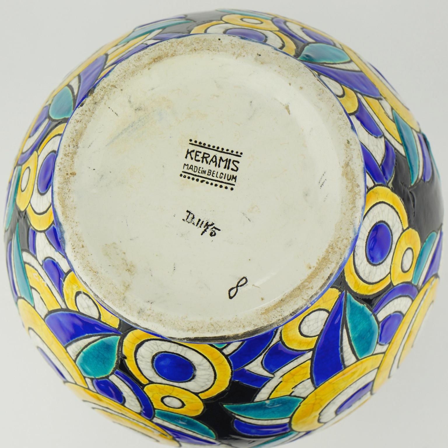 Art Deco Keramis Boch Vase D1175 F894 For Sale 7