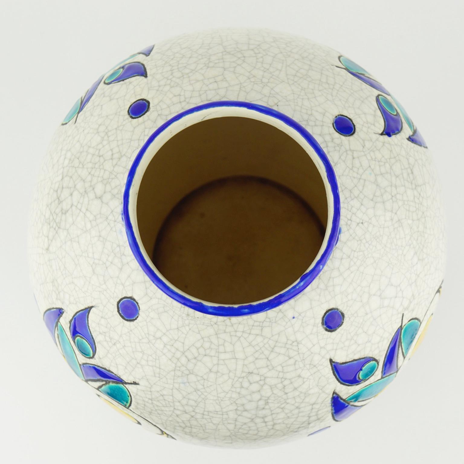 Art Deco Keramis Boch Vase D1175 F894 For Sale 8