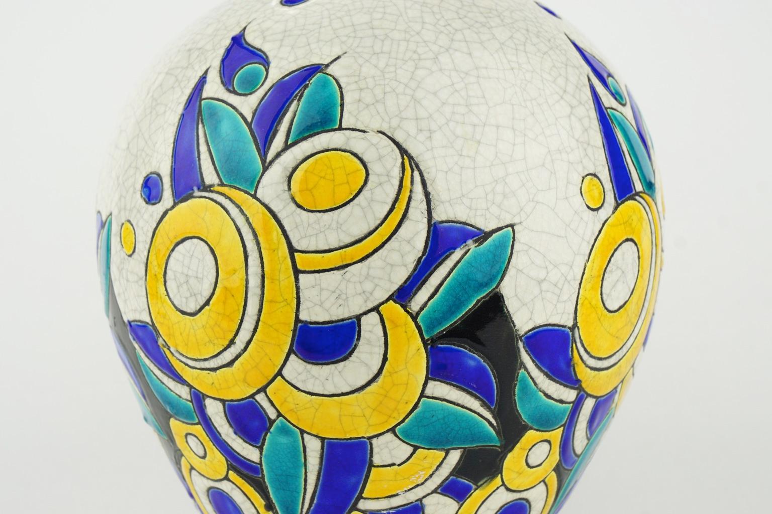 Art Deco Keramis Boch Vase D1175 F894 For Sale 3