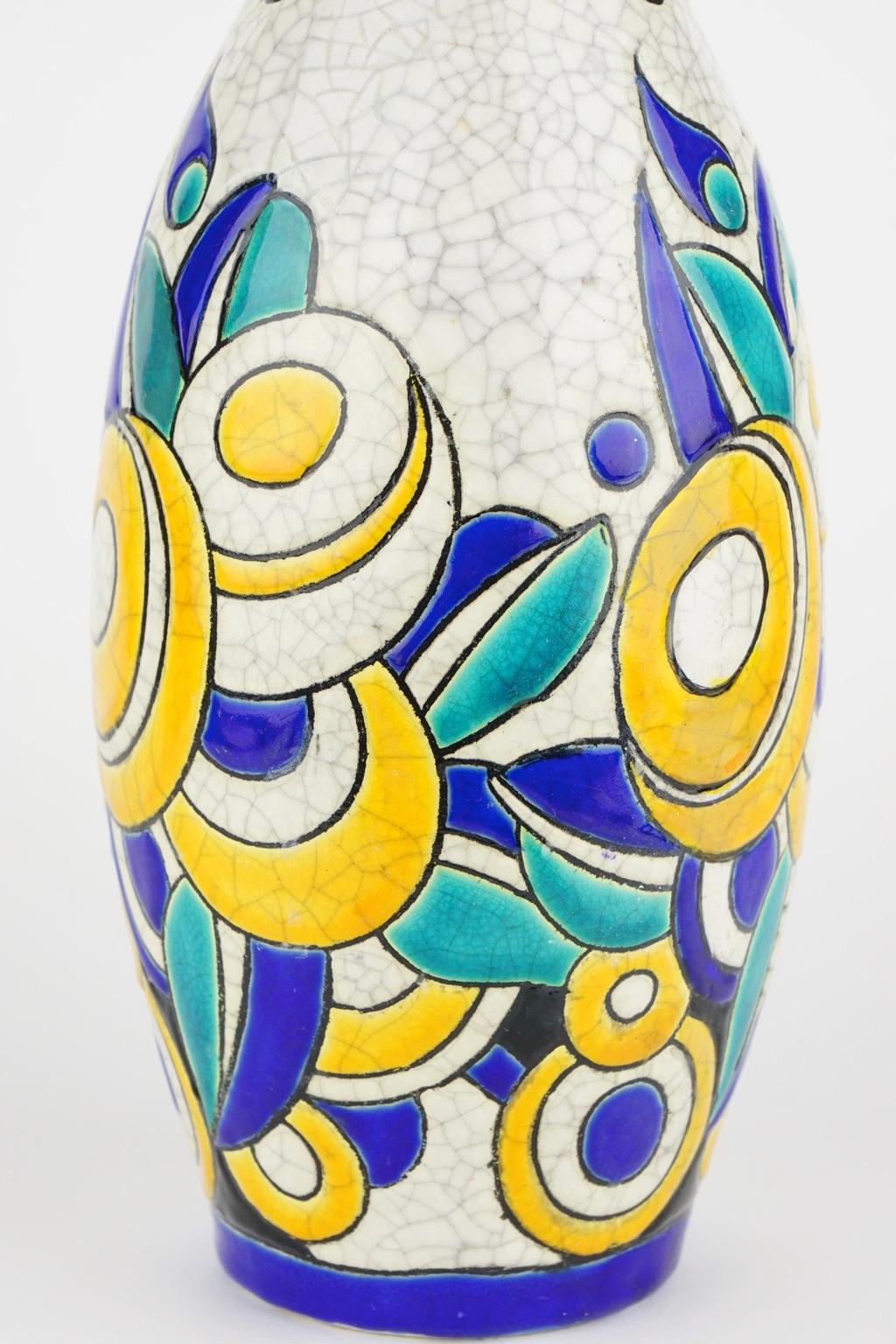 Art Deco Keramis Boch Vase D1175 F897 For Sale 5
