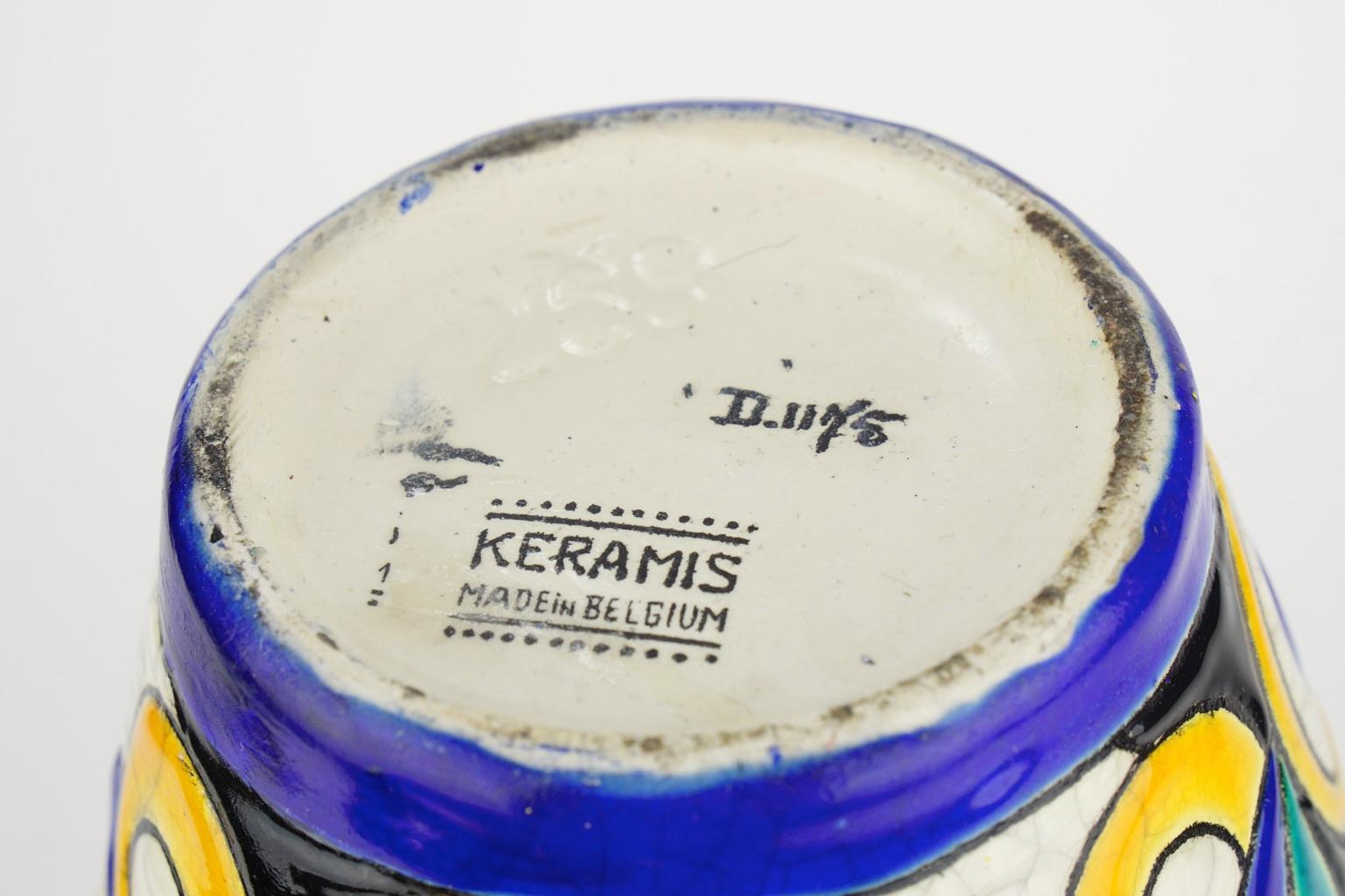 Art Deco Keramis Boch Vase D1175 F897 For Sale 2