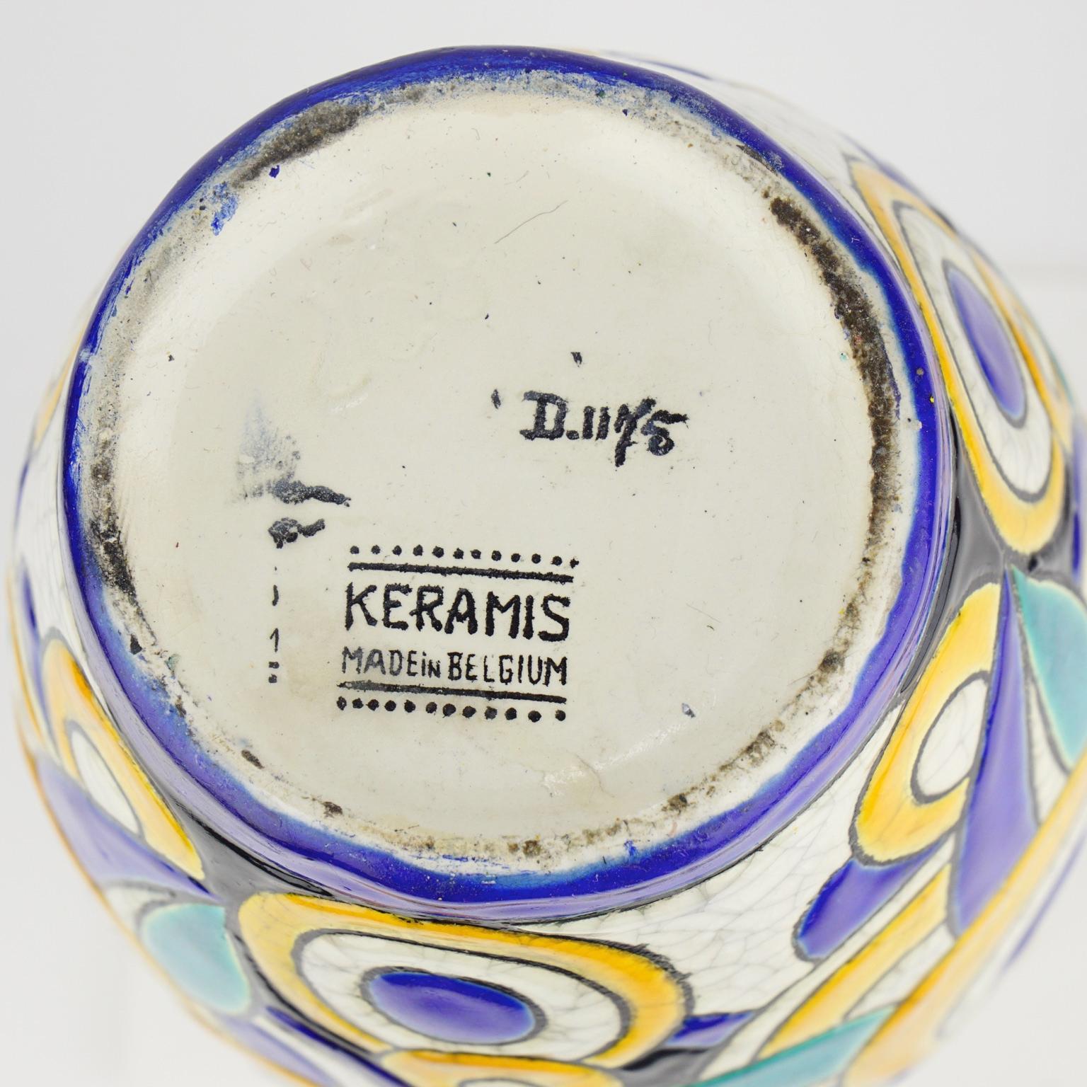 Art Deco Keramis Boch Vase D1175 F897 For Sale 3