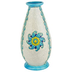 Art Deco Keramis Boch Vase D889 F942