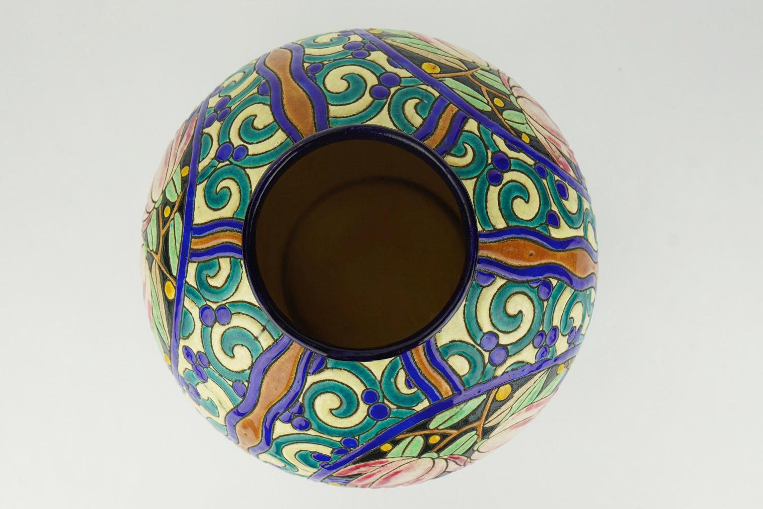 Art Deco Keramis Boch Vase For Sale 6