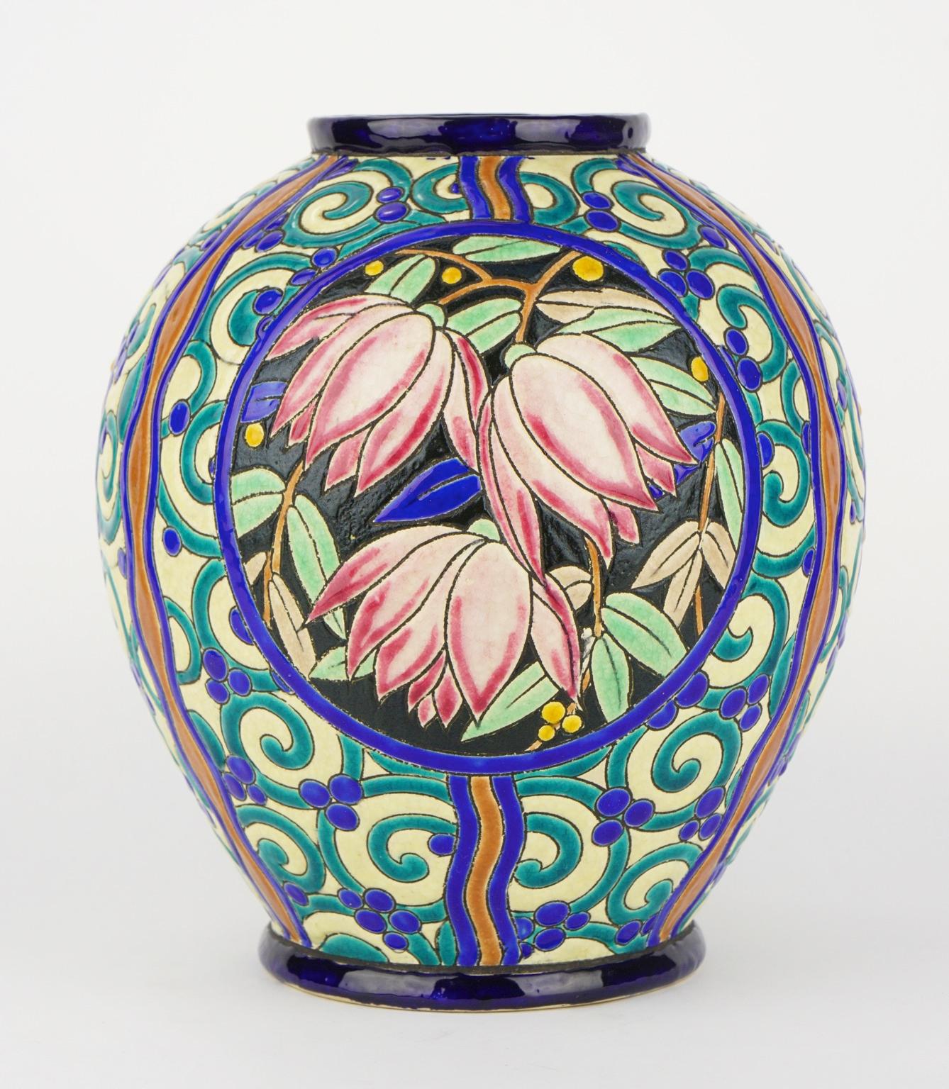Art Deco Keramis Boch Vase For Sale 7