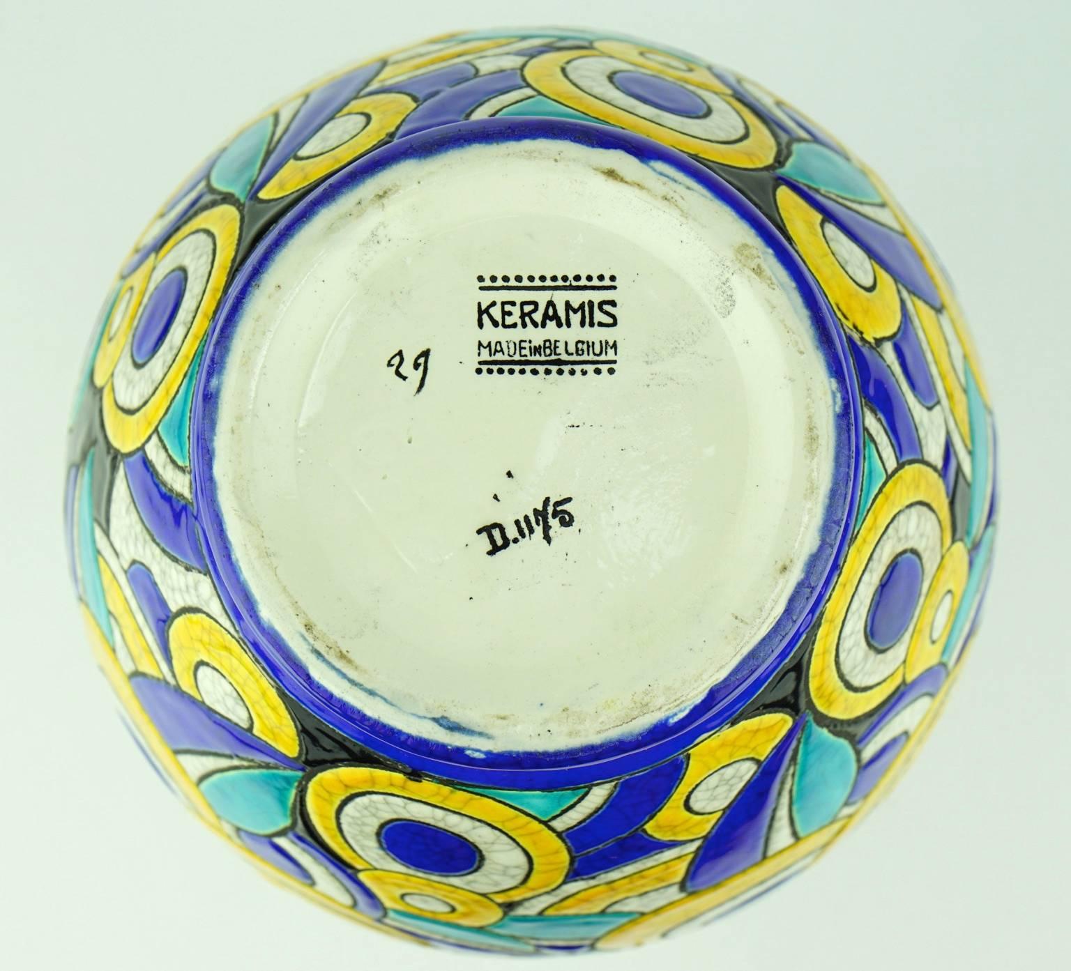 Earthenware Art Deco Keramis Boch Vase
