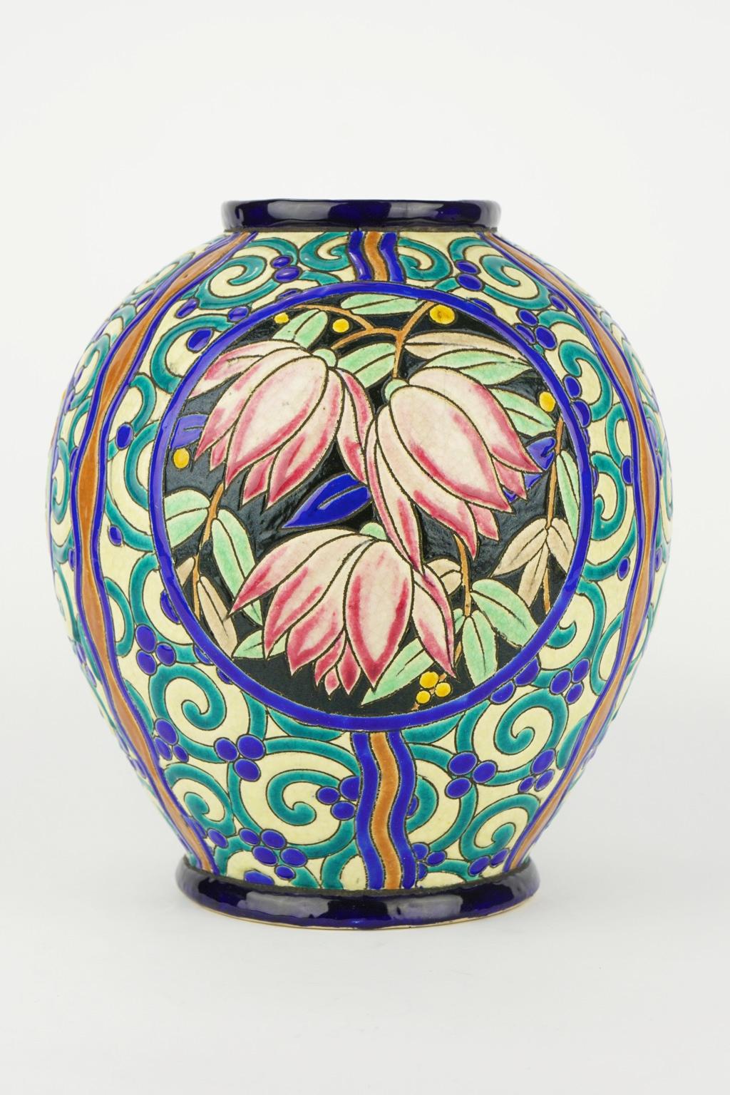 Art Deco Keramis Boch Vase For Sale 1