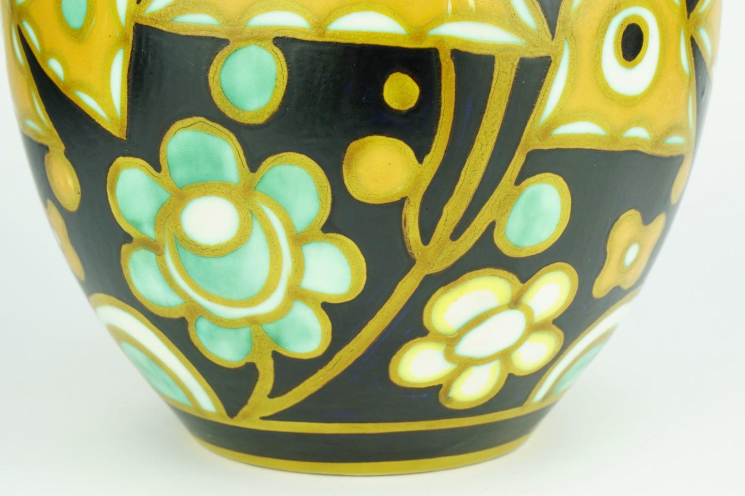 Belgian Art Deco Keramis Matt Boch Vase