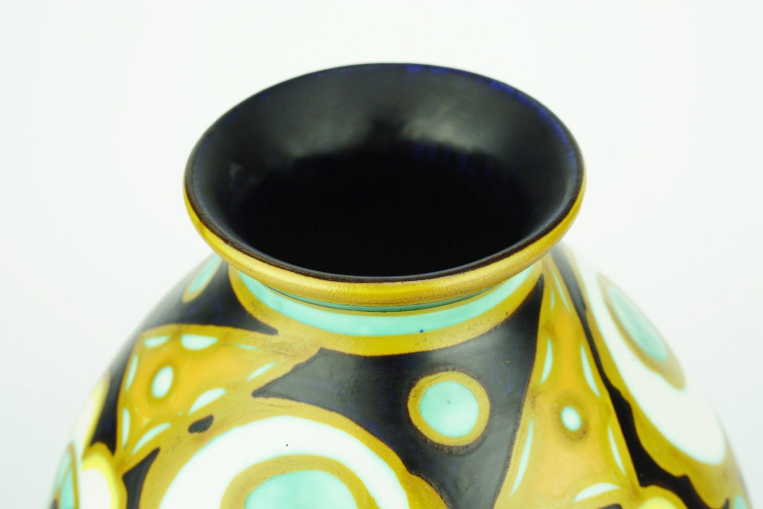 Earthenware Art Deco Keramis Matt Boch Vase