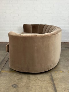 Art Deco Kidney Sofa with Channel Back