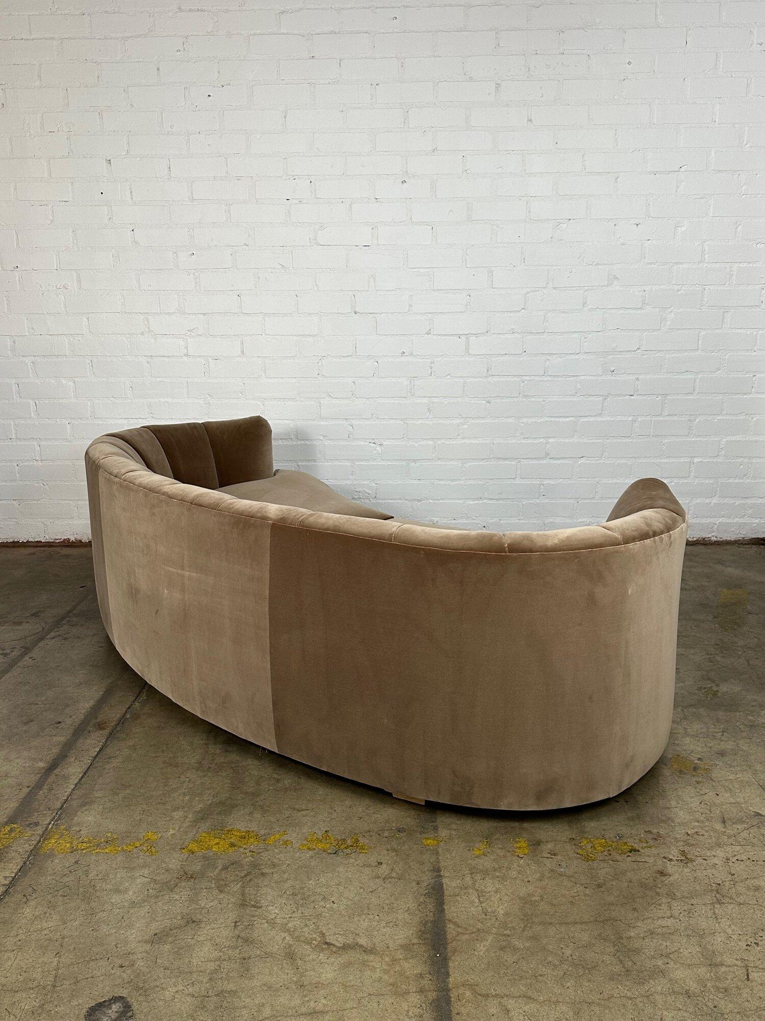 Art Deco Kidney Sofa with Channel Back 1