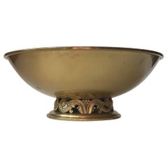 Art Deco King Bowl in Brass by Ystad Metall, 1940s