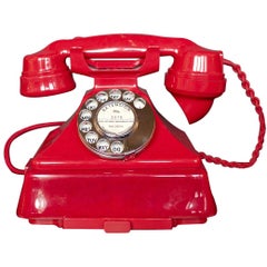 Art Deco 'King Pyramid' Red Bakelite GPO Telephone 'Model No.1/232'