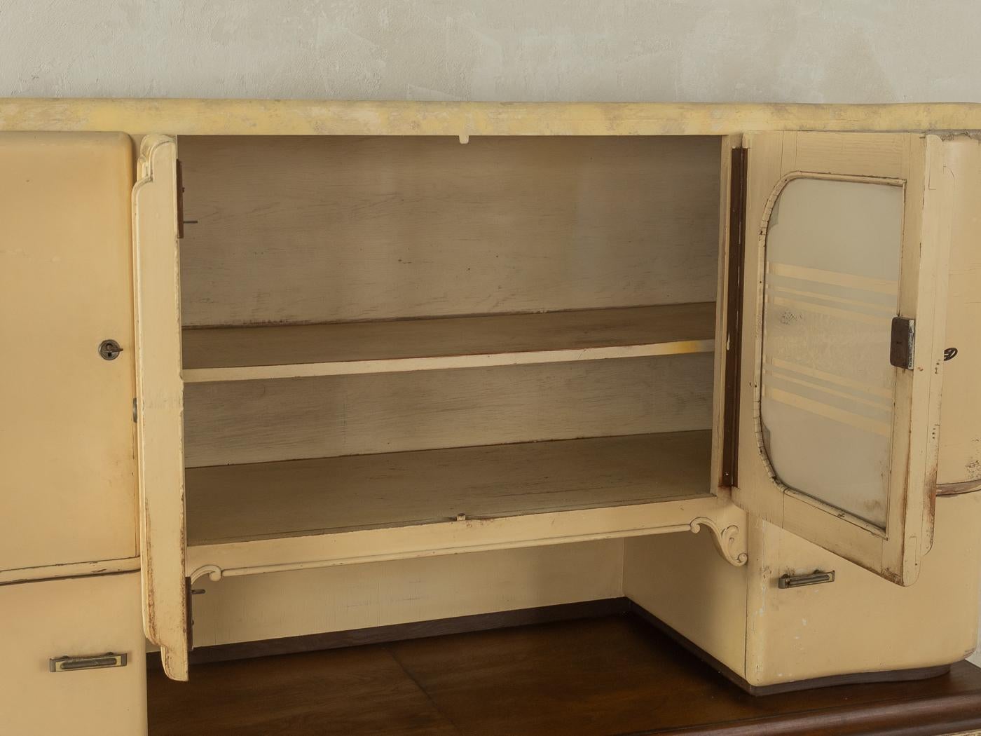 Glass Art Deco Kitchen Cabinet, 1920s For Sale