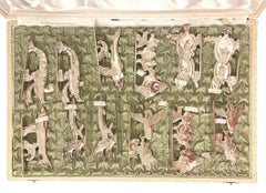 Art Deco Silver-Plated Knife Rest Set with Sea Creatures, France 1930