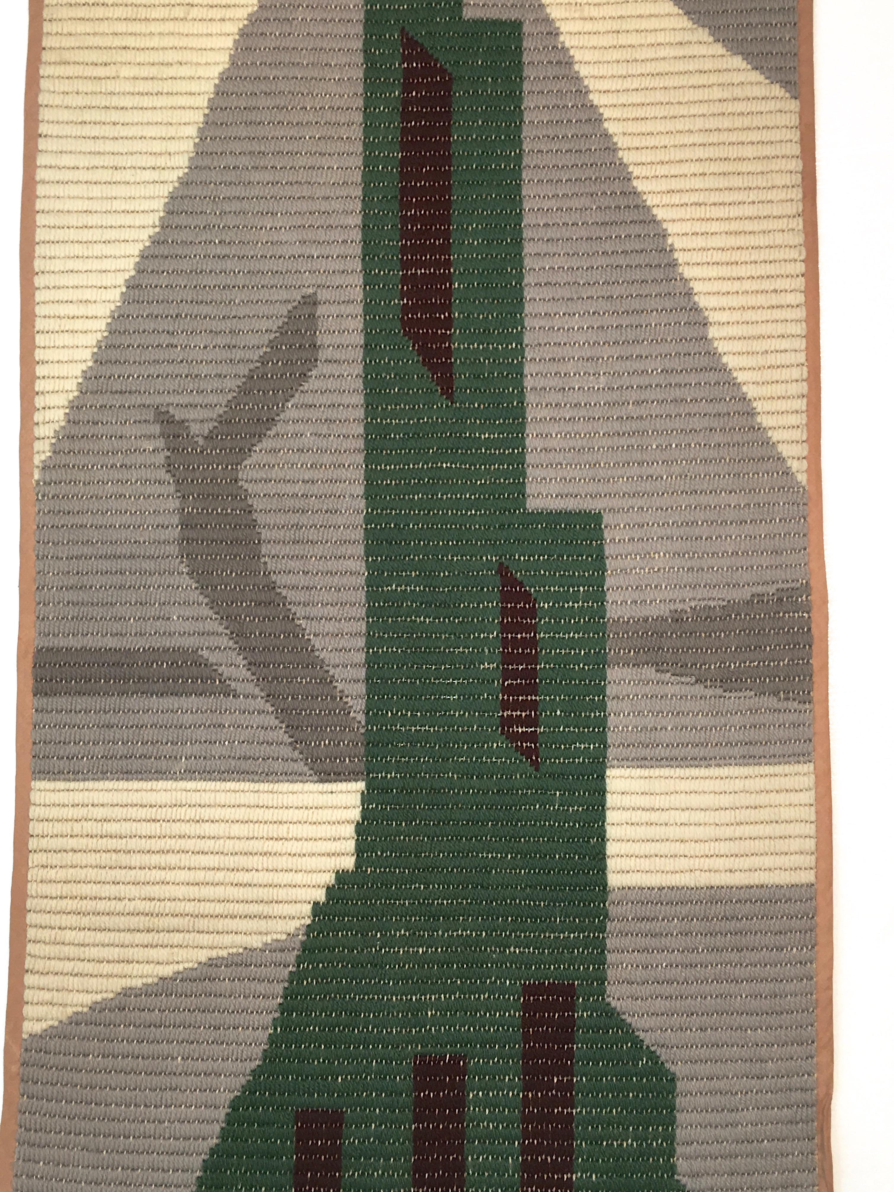 Art Deco Knit Tapestry Skyscraper Design In Good Condition In Hanover, MA