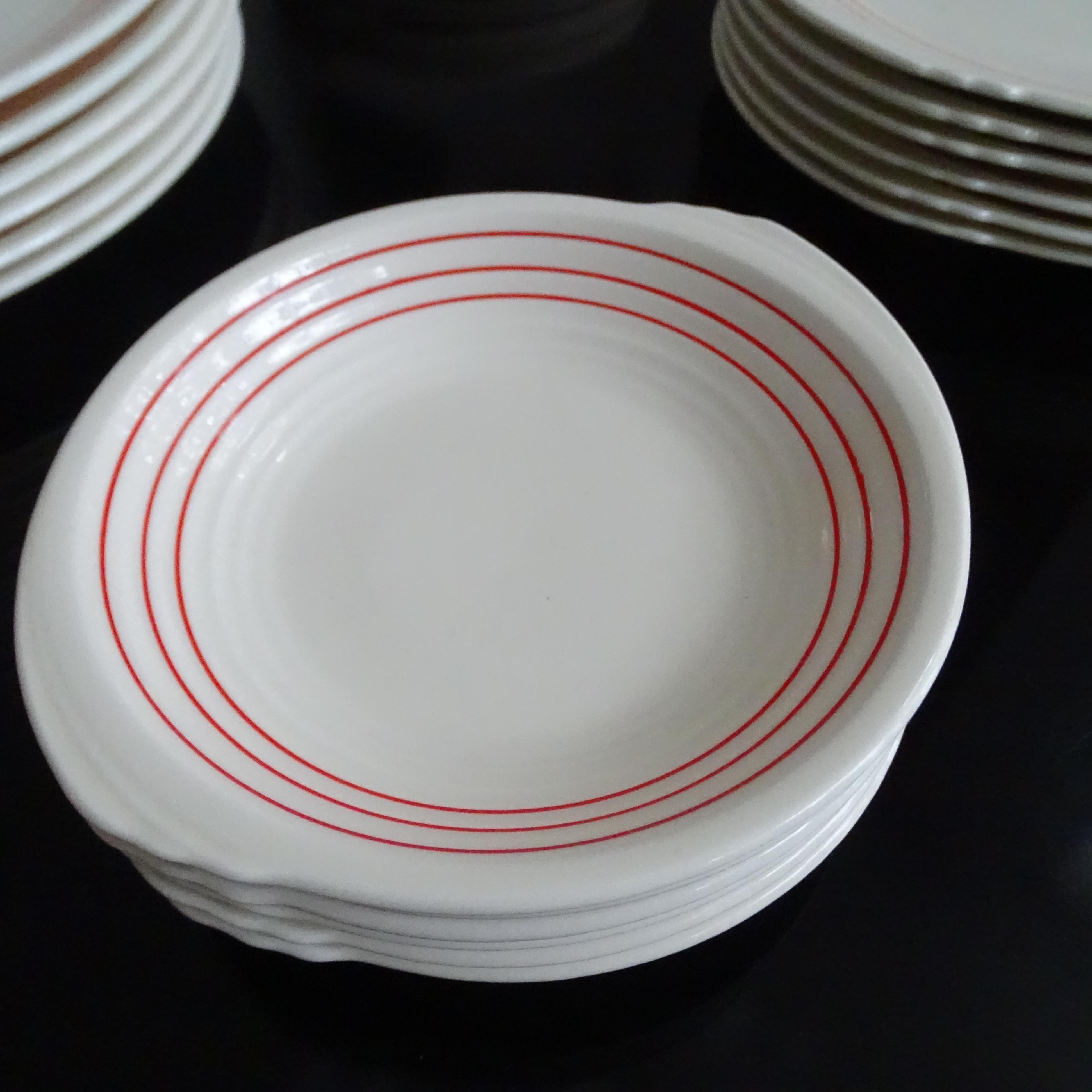 Art Deco Knowles 35pcs China Porcelain Dinnerware Service, Modernist Design For Sale 3