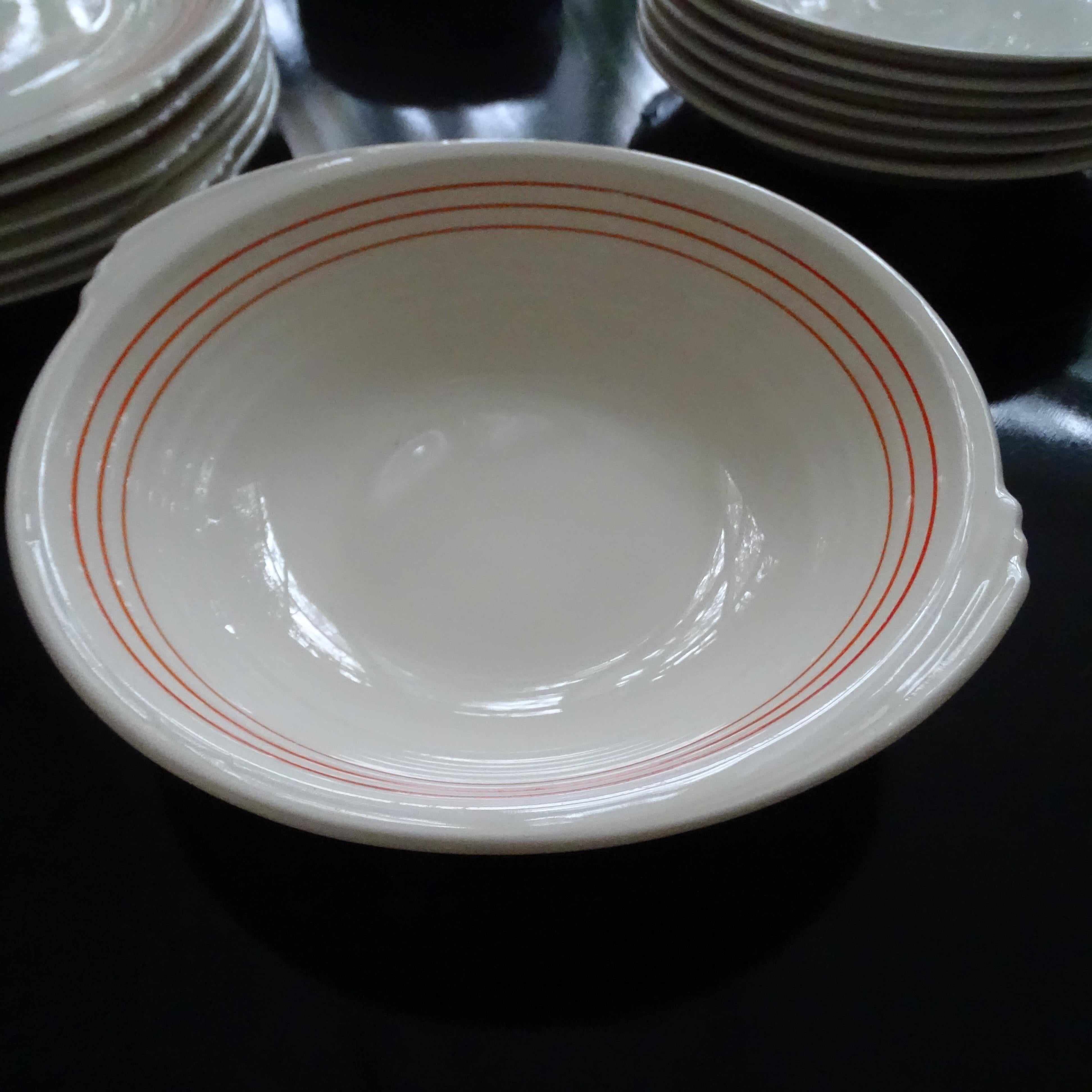 Art Deco Knowles 35pcs China Porcelain Dinnerware Service, Modernist Design For Sale 5