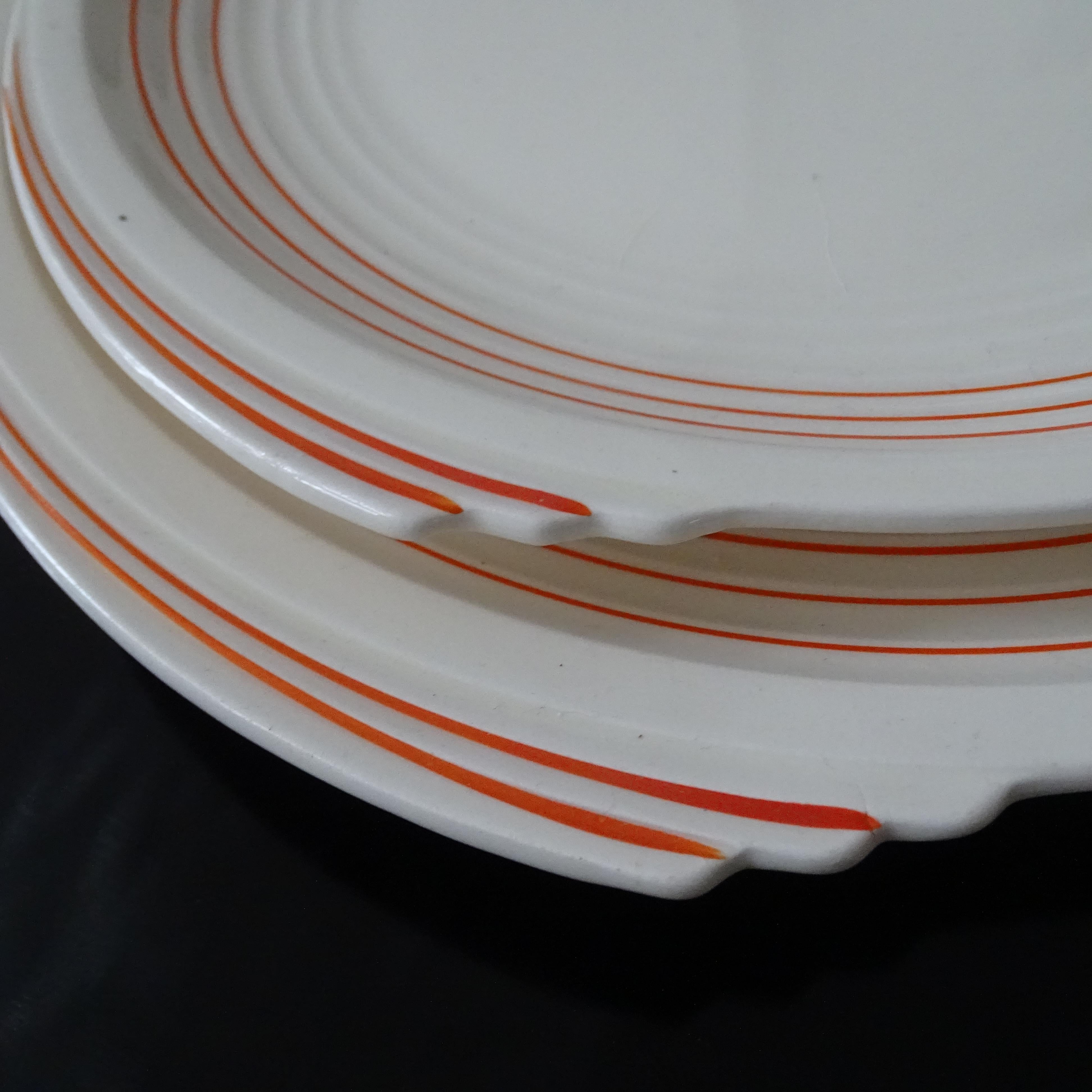 Art Deco Knowles 35pcs China Porcelain Dinnerware Service, Modernist Design For Sale 6