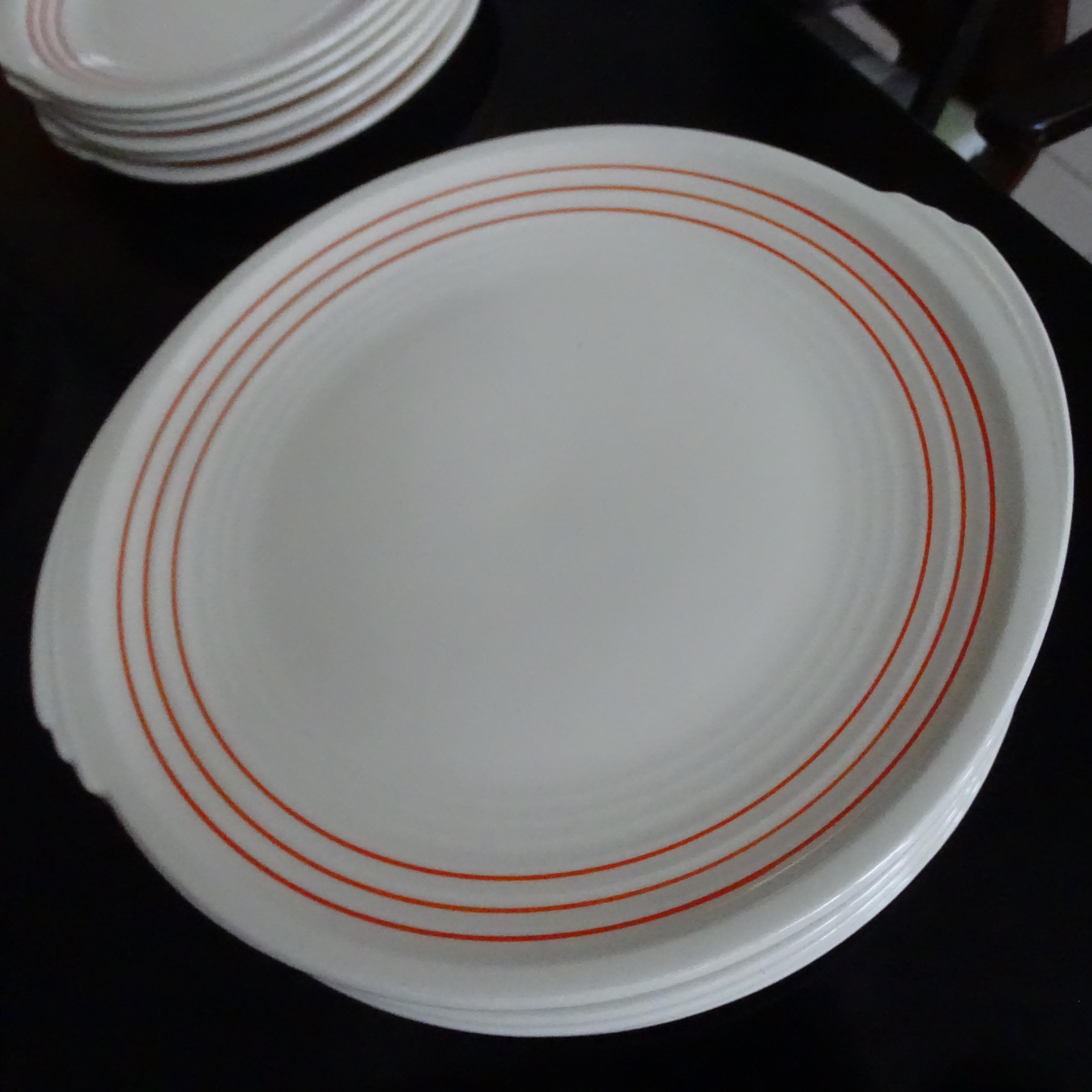 Art Deco Knowles 35pcs China Porcelain Dinnerware Service, Modernist Design For Sale 1