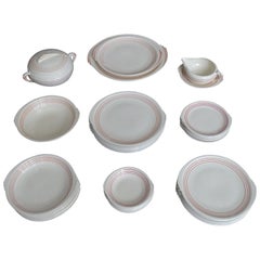 Art Deco Knowles 35pcs China Porcelain Dinnerware Service, Modernist Design