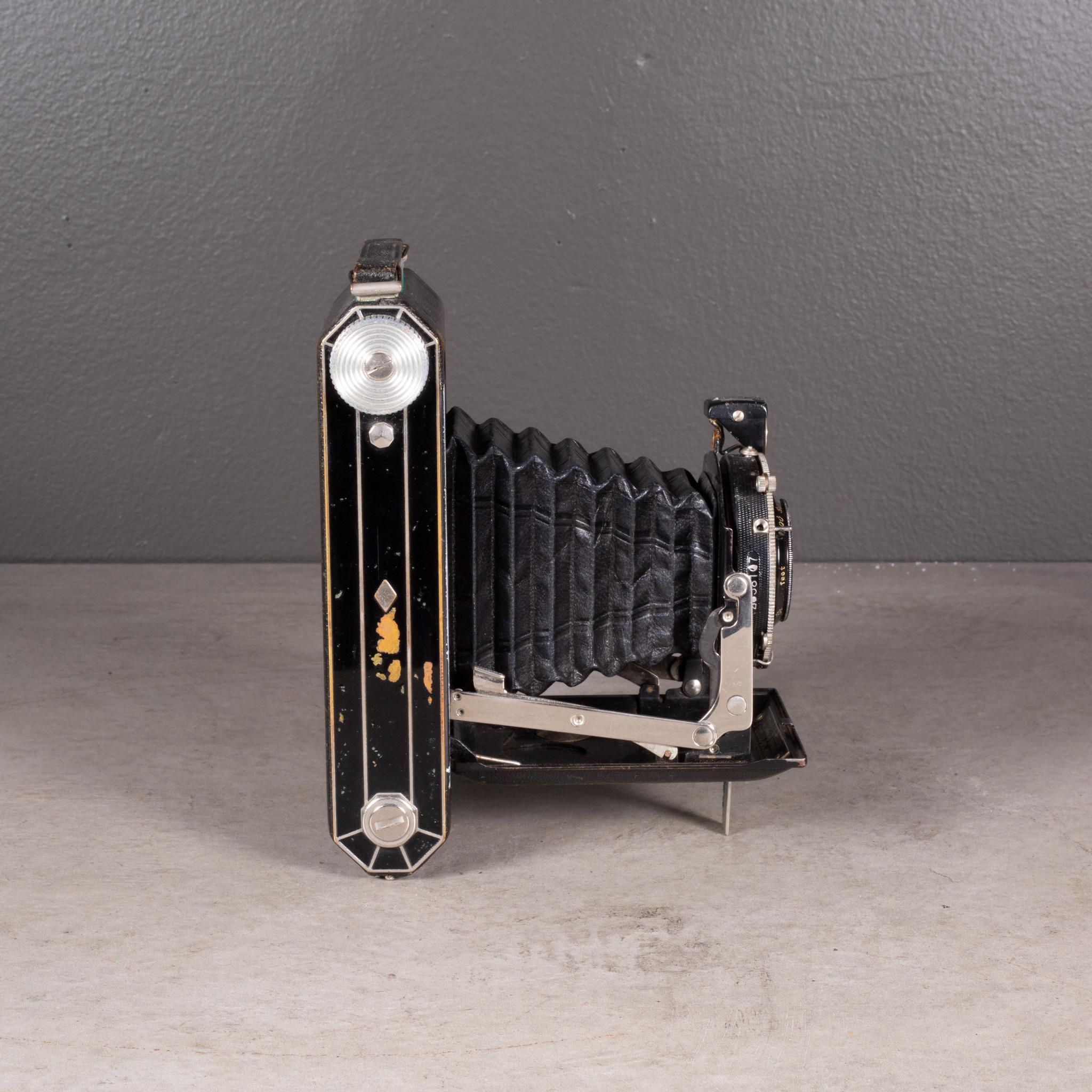 Kodak Compur modèle six-20 d'appareil photo pliante Art déco, vers 1930 en vente 1