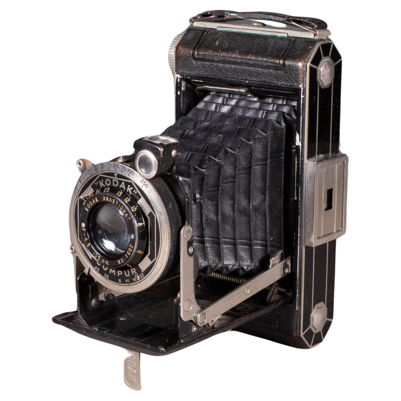 Kodak Compur modèle six-20 d'appareil photo pliante Art déco, vers 1930 en vente