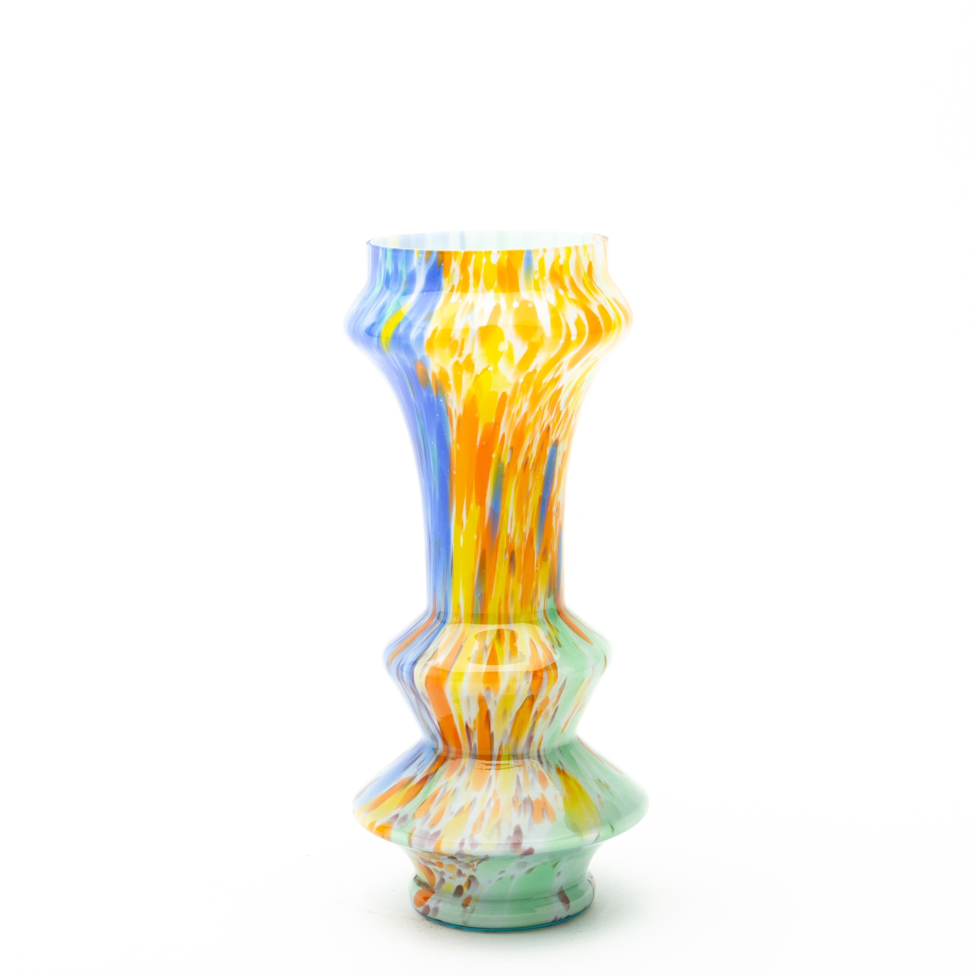 splatter glass vase